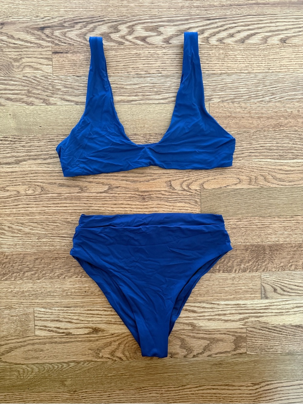 Toast Swim Navy Blue Bikini Set Size M